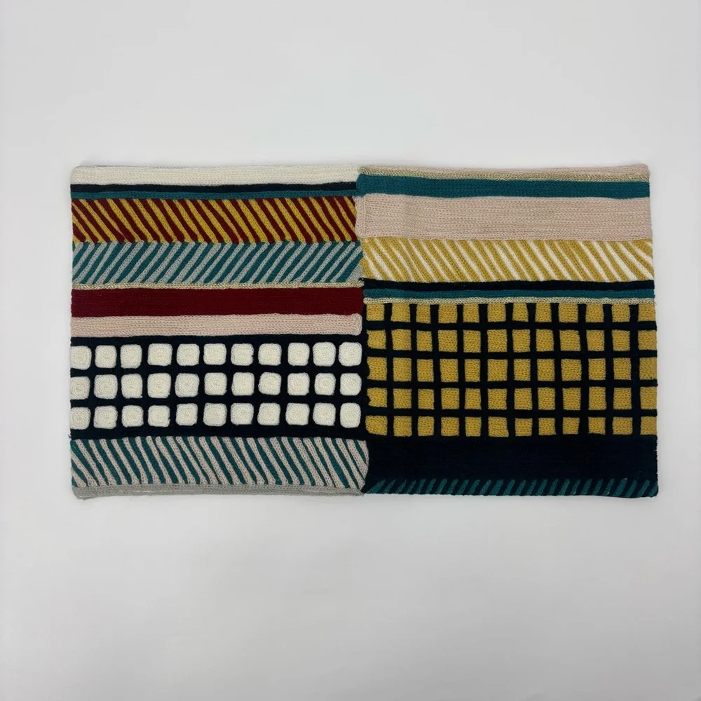 West Elm Multi Color Pattern Pillow Case